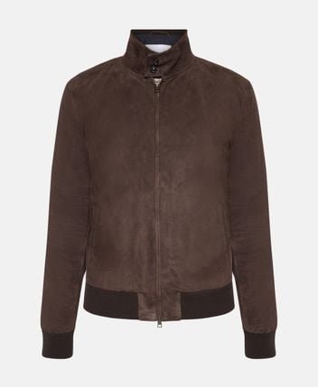 Down leather jacket