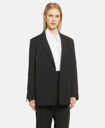 Silk-blend blazer