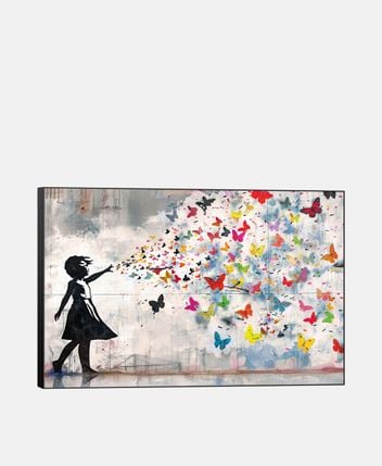 Framed picture Balloon Girl Bright
