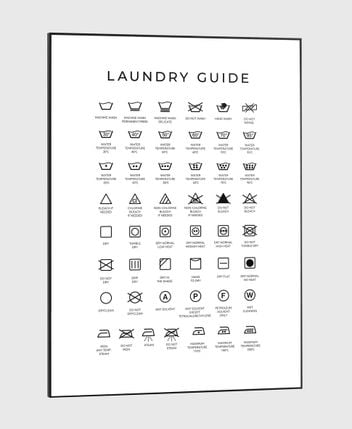 Framed picture Laundry Guide