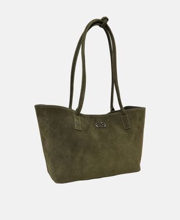 Leather tote bag