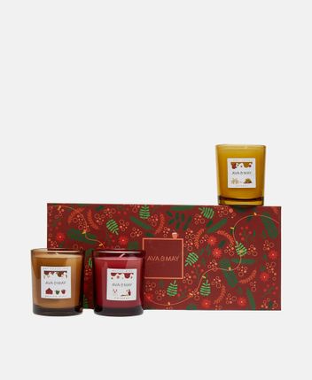 Scented candles, set of 3 Cozy