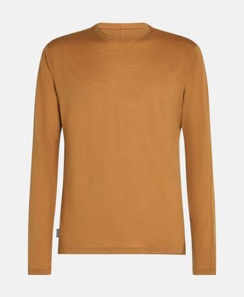 Wool long-sleeved top