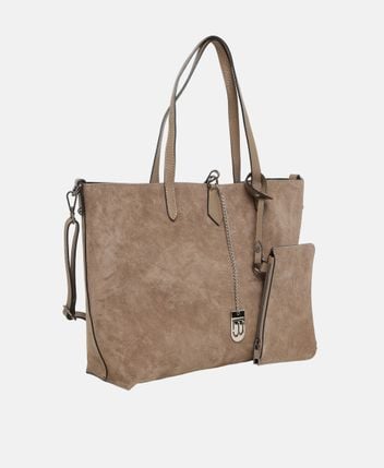 Leather tote bag