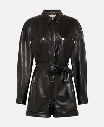Leather-look jumpsuit