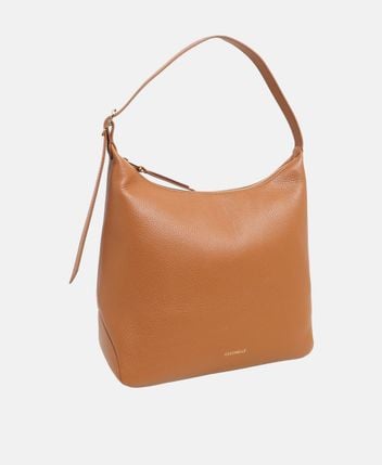 Leather shoulder bag Fok Cherry