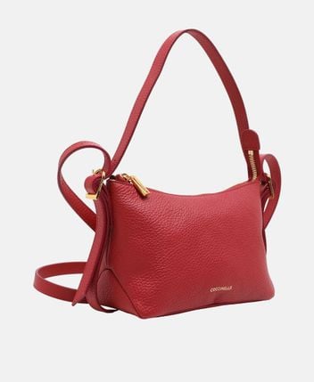 Leather shoulder bag Cherry