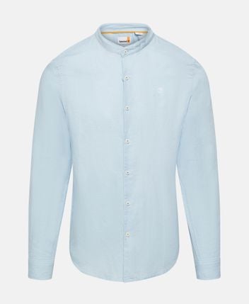Linen-blend long-sleeved shirt - slim fit