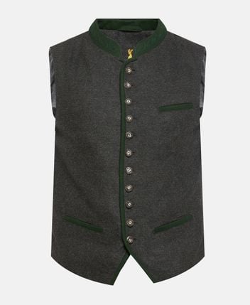 Traditional wool-blend costume gilet