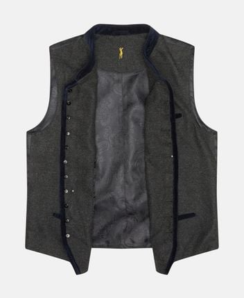 Traditional wool-blend costume gilet