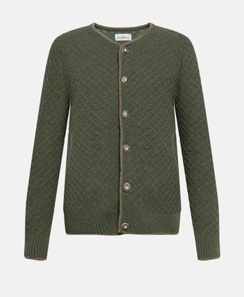 Traditional wool-blend cardigan