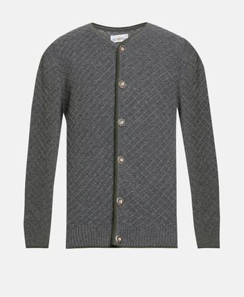 Traditional wool-blend cardigan