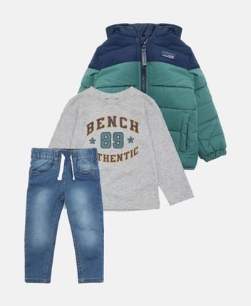 Jacket, long-sleeved top and trousers set