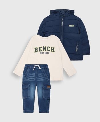 Jacket, long-sleeved top and trousers set