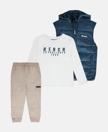 Jacket, long-sleeved top and trousers set