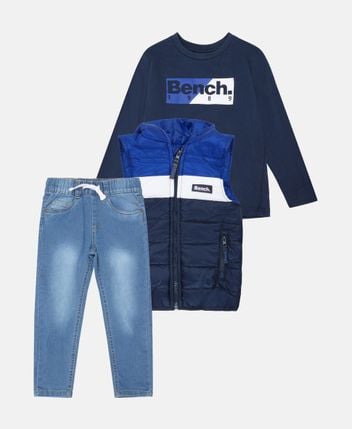 Jacket, long-sleeved top and trousers set