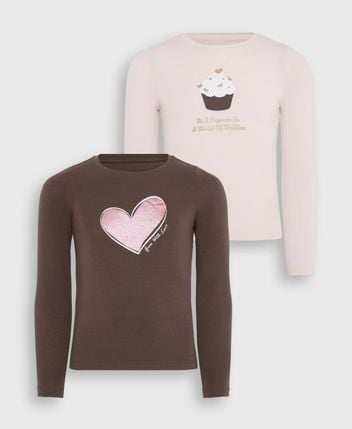 Long-sleeved top, pack of 2 Nmfkatelin