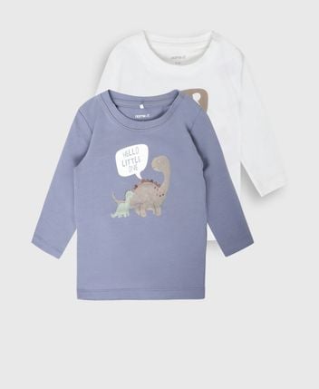 Long-sleeved top, pack of 2 Nbmpnors