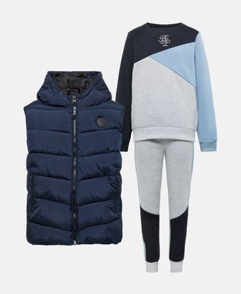 Jacket, long-sleeved top and trousers set