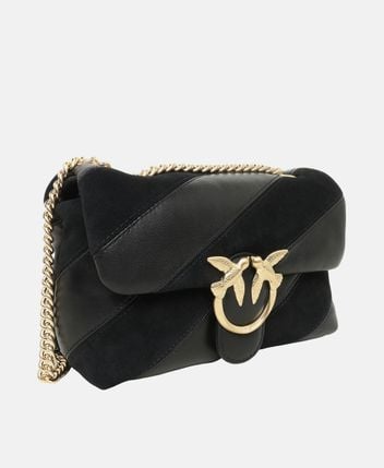 Leather cross body bag Love Puff