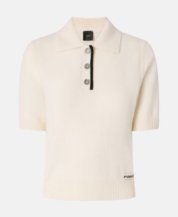 Woolen polo shirt