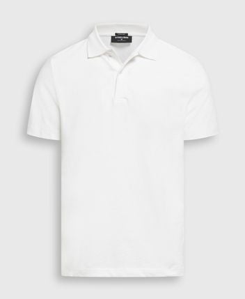 Linen-blend polo shirt