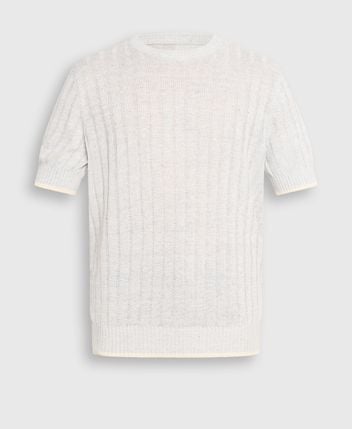 Linen-blend pullover