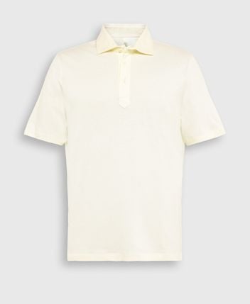 Linen-blend polo shirt