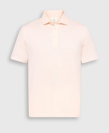 Linen-blend polo shirt