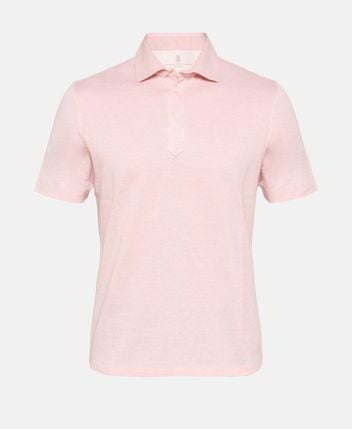 Linen-blend polo shirt