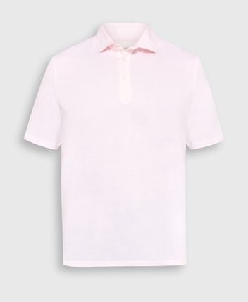 Linen-blend polo shirt