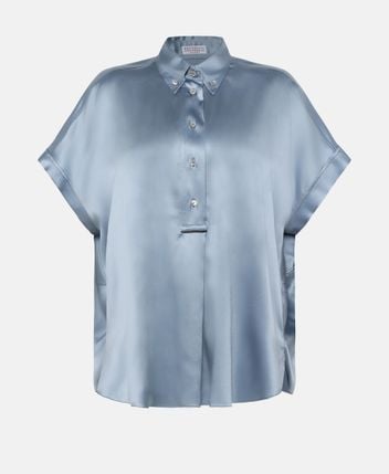 Silk-blend blouse