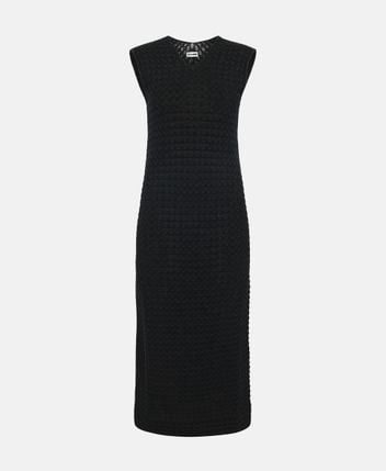 Linen-blend dress