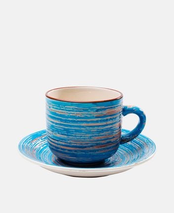 Coffee cup with saucer Swirl