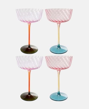 Champagne glasses, set of 4