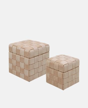 Stool set of 2 with storage space