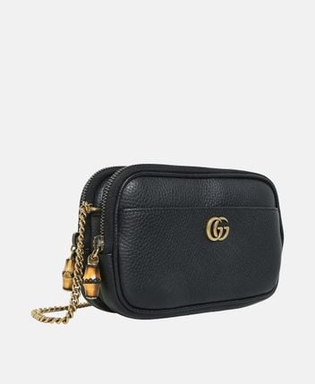 Leather cross body bag Bamboo Puller
