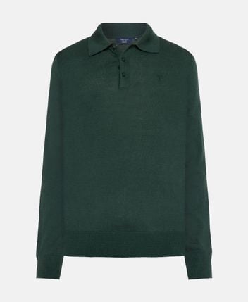 Woolen polo shirt