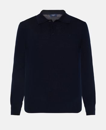 Woolen polo shirt