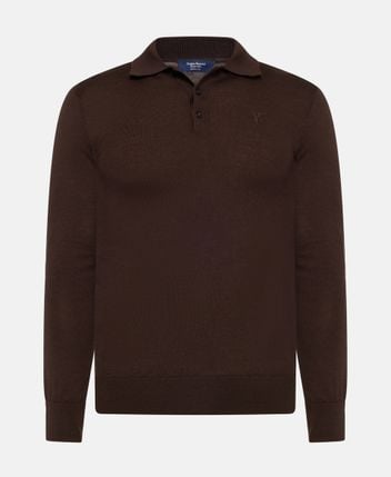 Woolen polo shirt