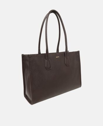 Leather tote bag
