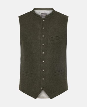 Traditional wool-blend costume gilet