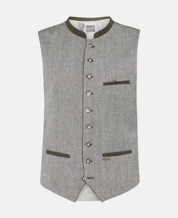 Traditional wool-blend costume gilet