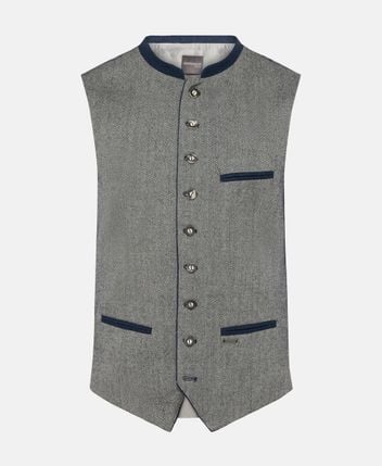 Traditional wool-blend costume gilet