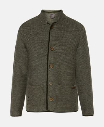 Traditional wool-blend cardigan