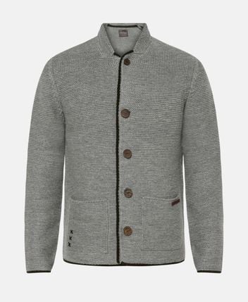 Traditional wool-blend cardigan
