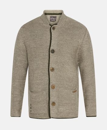 Traditional wool-blend cardigan