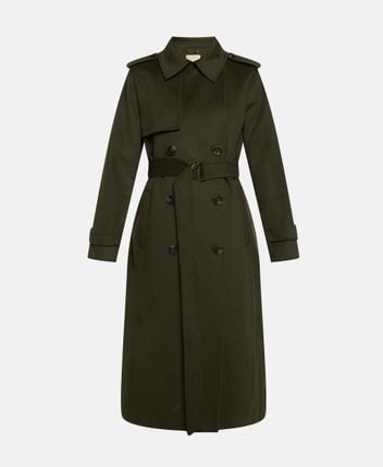 Wool-blend trench coat