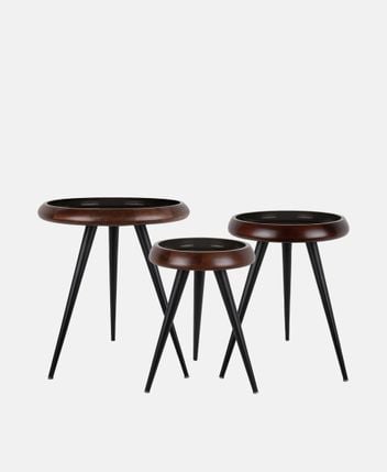 Side table Walnut lacquer