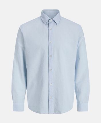 Linen-blend long-sleeved shirt - regular fit Ebreeze
